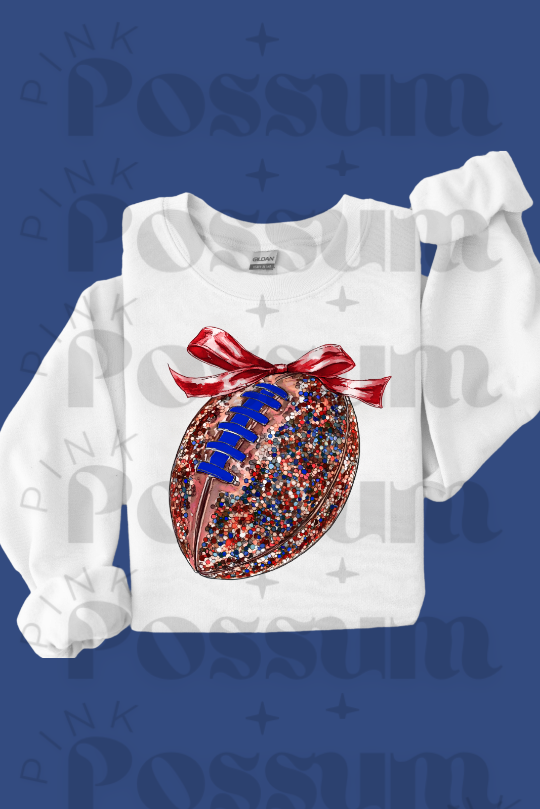 Sequin Football Red and Blue - Sweatshirt