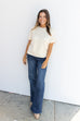 Tiny Shimmers Top- Cream