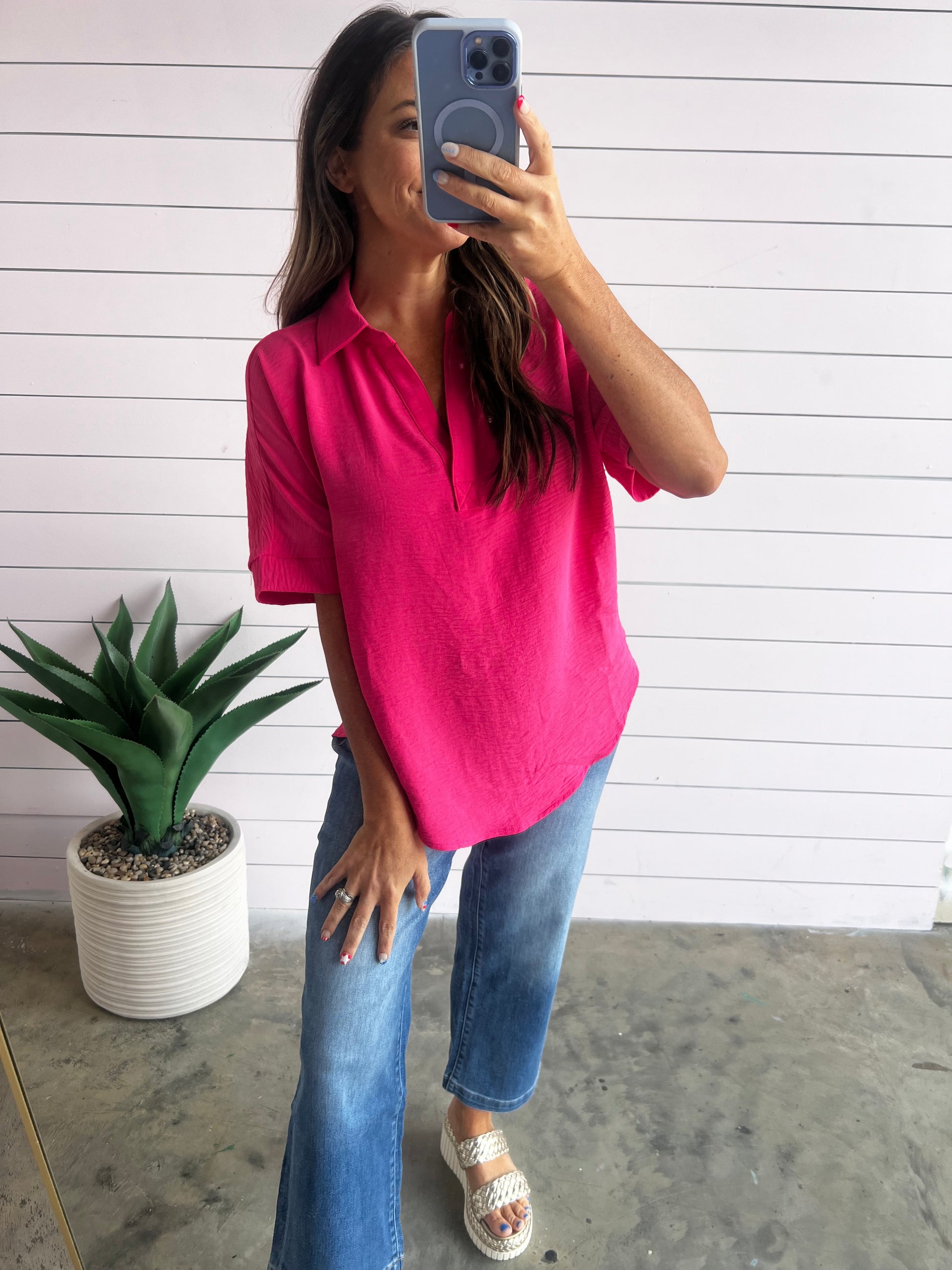 Daring blouse - Fuchsia