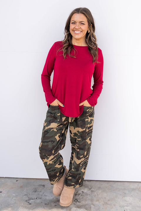 Easy Breeze Top - Cabernet