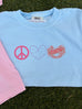 Peace, Love, Mavs Tee - Chambray