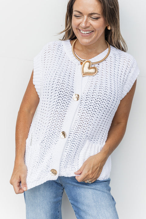 In the knit of time Vest - White