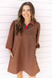 Courtside Cozy Dress - Brown