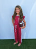 Girls Gameday Polka Dot Set - Burgundy