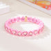 Heart Enamel Rhinestone Bracelet