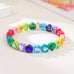 Heart Enamel Rhinestone Bracelet