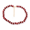 Barrel Bead Necklace - Burgundy