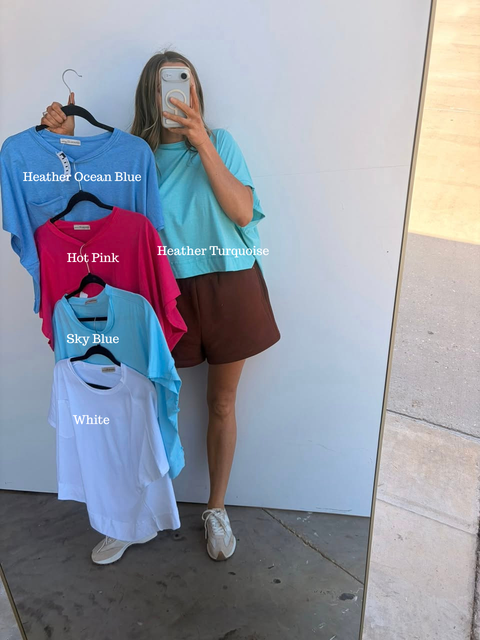 The right stuff top - Heather Turquoise