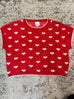 Hugs & Kisses Sweater - Red/Ivory