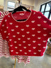 Hugs & Kisses Sweater - Red/Ivory