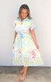 Rearview Town Dress - Ivory Multi