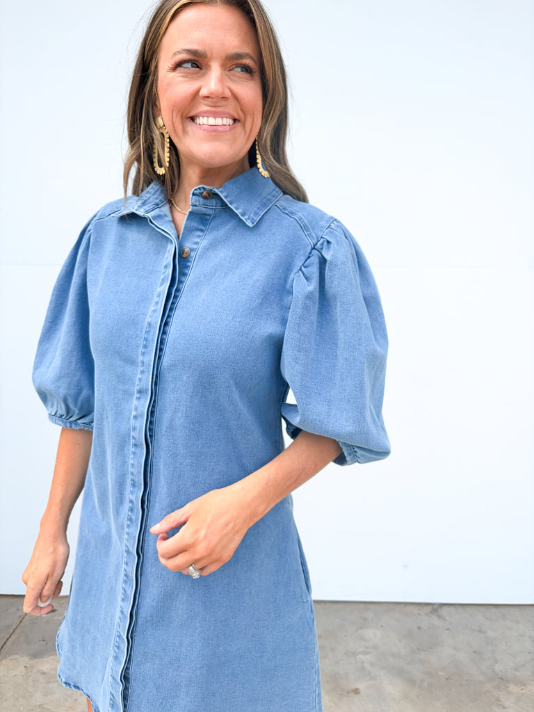 Jesus, Take The Wheel Dress - Denim