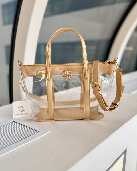 Molly Clear Tote Gold