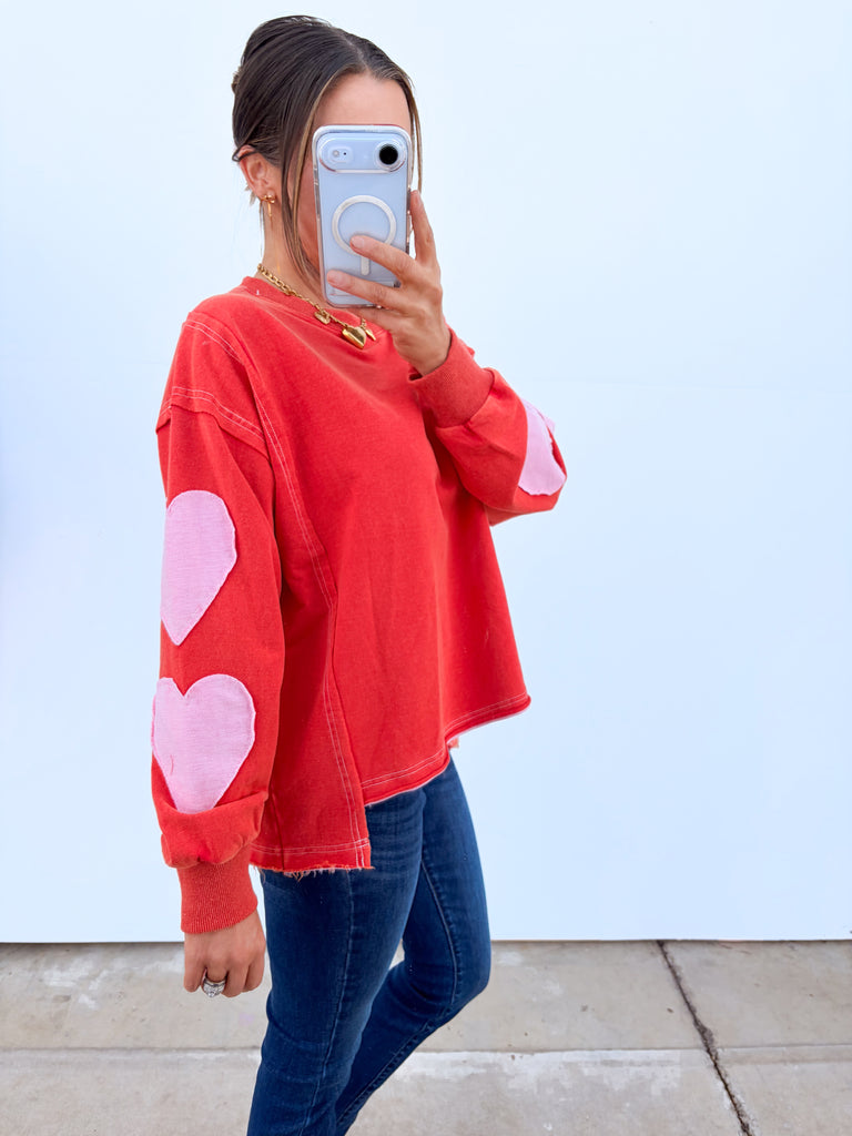 Lovebug Top - Red/Pink