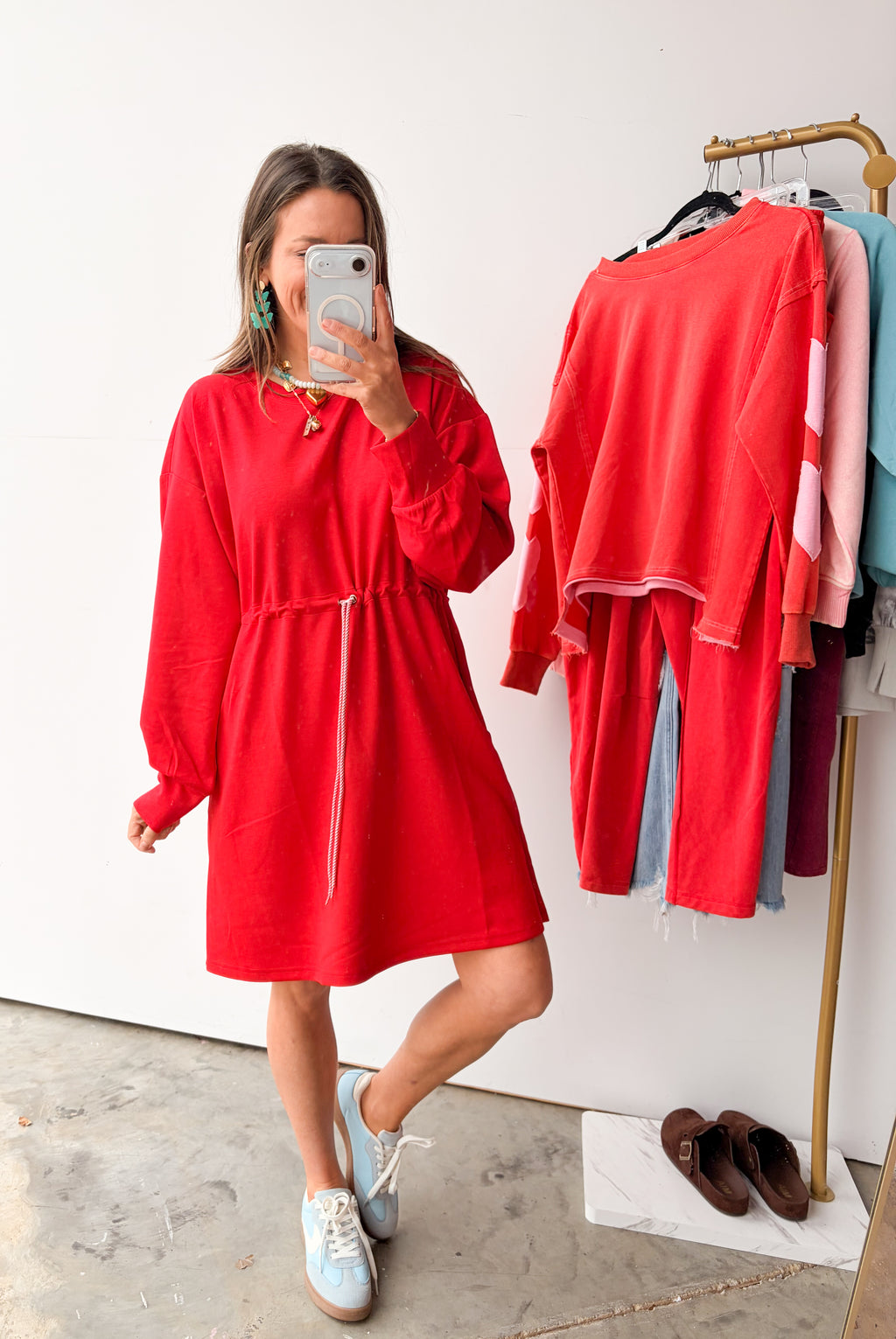 Cloud Comfort Dress - Red