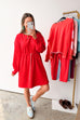 Cloud Comfort Dress - Red