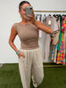 The Sybil Blouse - Taupe