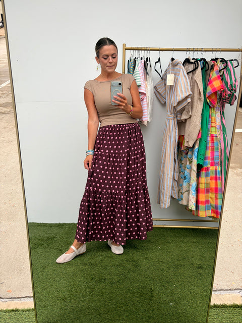 The Sarah Skirt - Wine