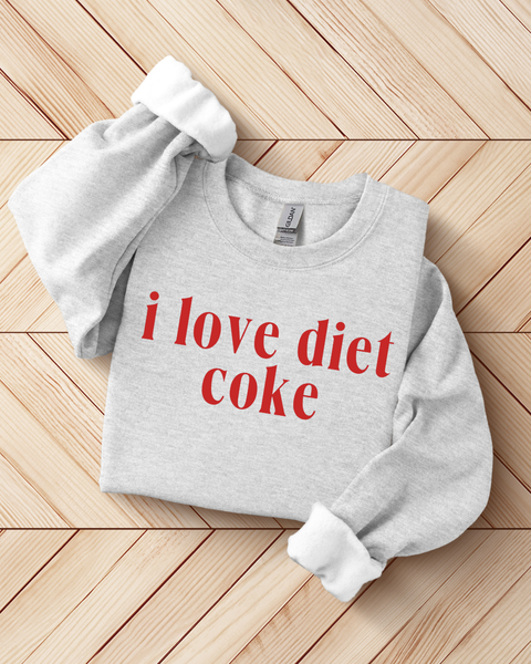 I Love Diet Coke Sweatshirt - Ash