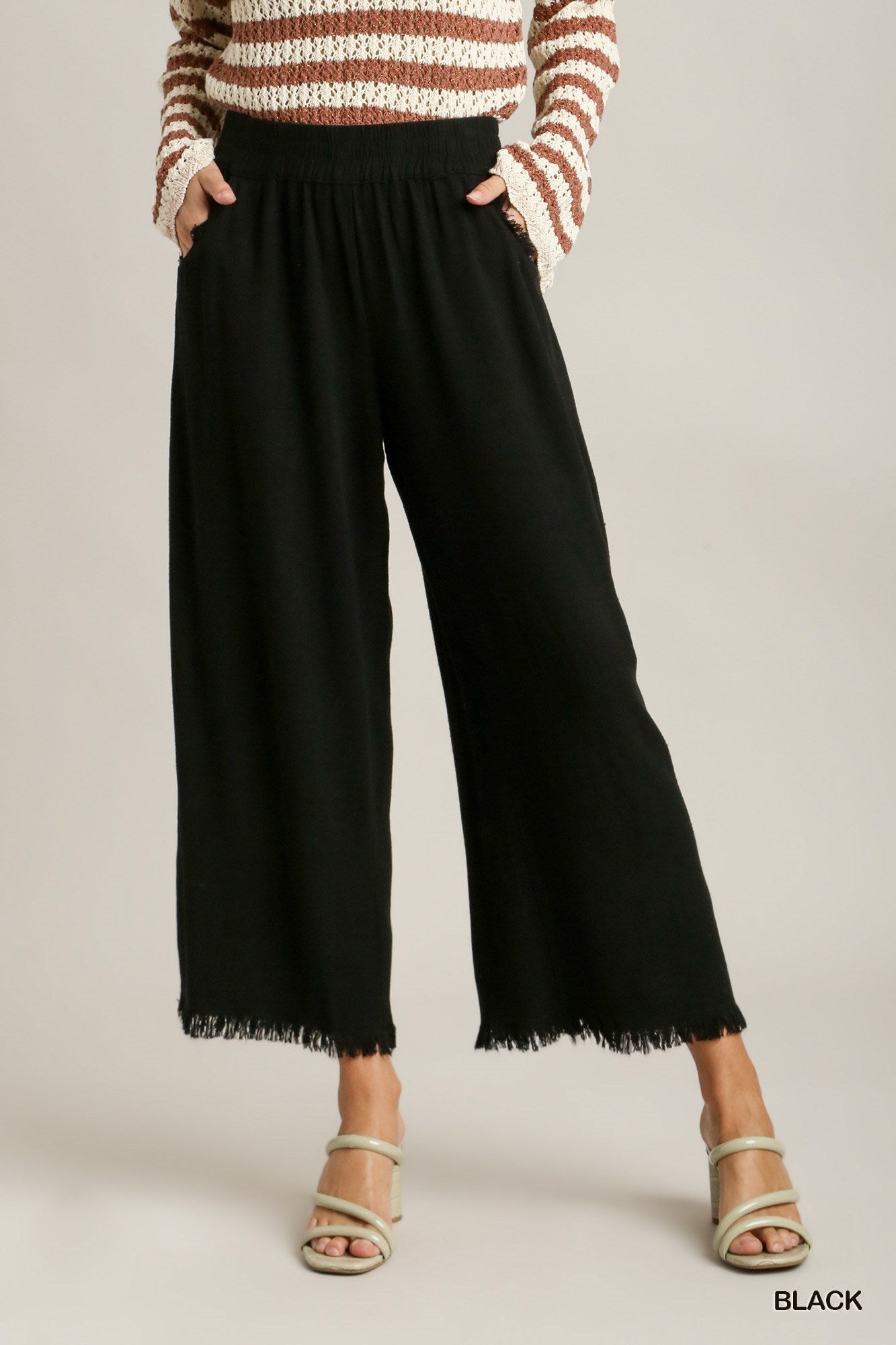 Just Relax Cropped Pants - Black LIVE