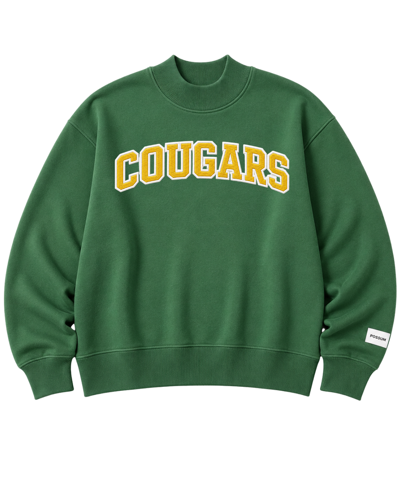 Cougars Mock Neck - Green PREORDER