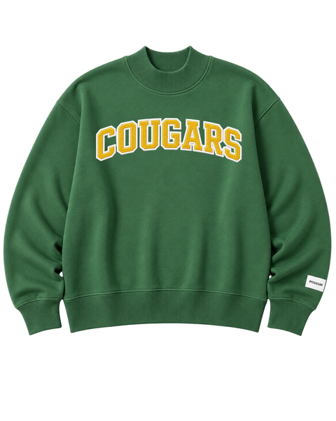 Cougars Mock Neck - Green PREORDER