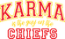 Karma is the Guy on the chiefs sweatshirt - sports grey