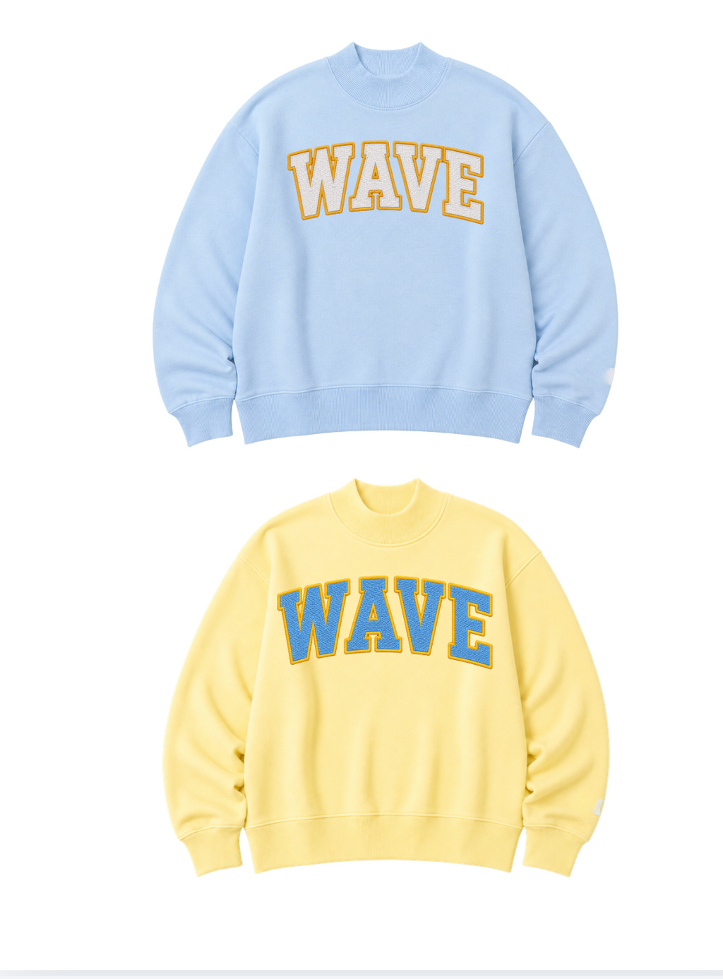 Wave Mock neck Yellow