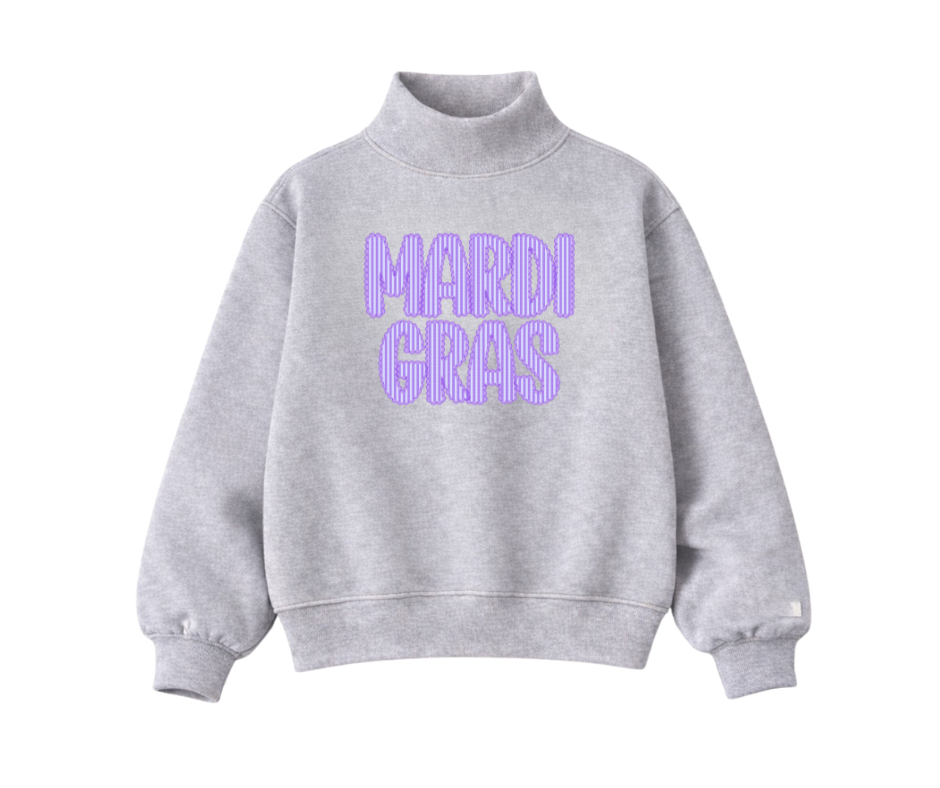 Mardi Gras Coquette Sweatshirt