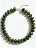 Chunky Boho Necklace- Forest Green