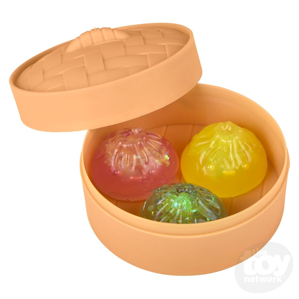 3pc Glitter Stretch Sticky Surprise Dumplings