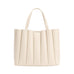 Adela Recycled Vegan Leather Tote Bag- Ivory