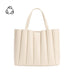 Adela Recycled Vegan Leather Tote Bag- Ivory