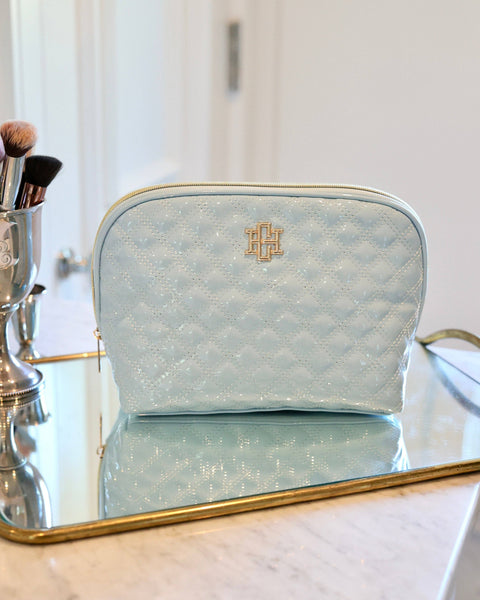 Capri Large Pouch Light Blue Patent