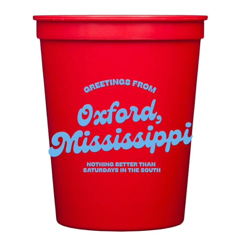 Greetings From Oxford Mississippi Stadium Cups