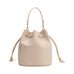 Janae  Recycled Vegan Leather Top Handle Bag- Bone