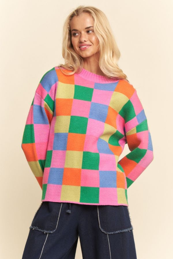 Feeling Like Fall Sweater - Magenta Multi Pre-Order