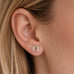 CZ Horseshoe Stud Earrings