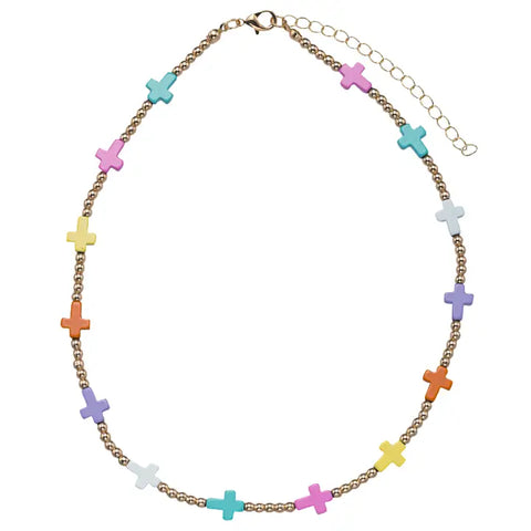 Rainbow Kids Cross Necklace
