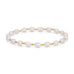 Delicate Pearl Stretch Bracelet: Gold