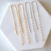 Textured Threader Earrings - Gold and Silver: Gold