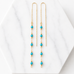 Faceted Turquoise Beaded Threader Earrings