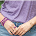 Stretch Seed Bead Solid Game Day Bracelets: Maroon