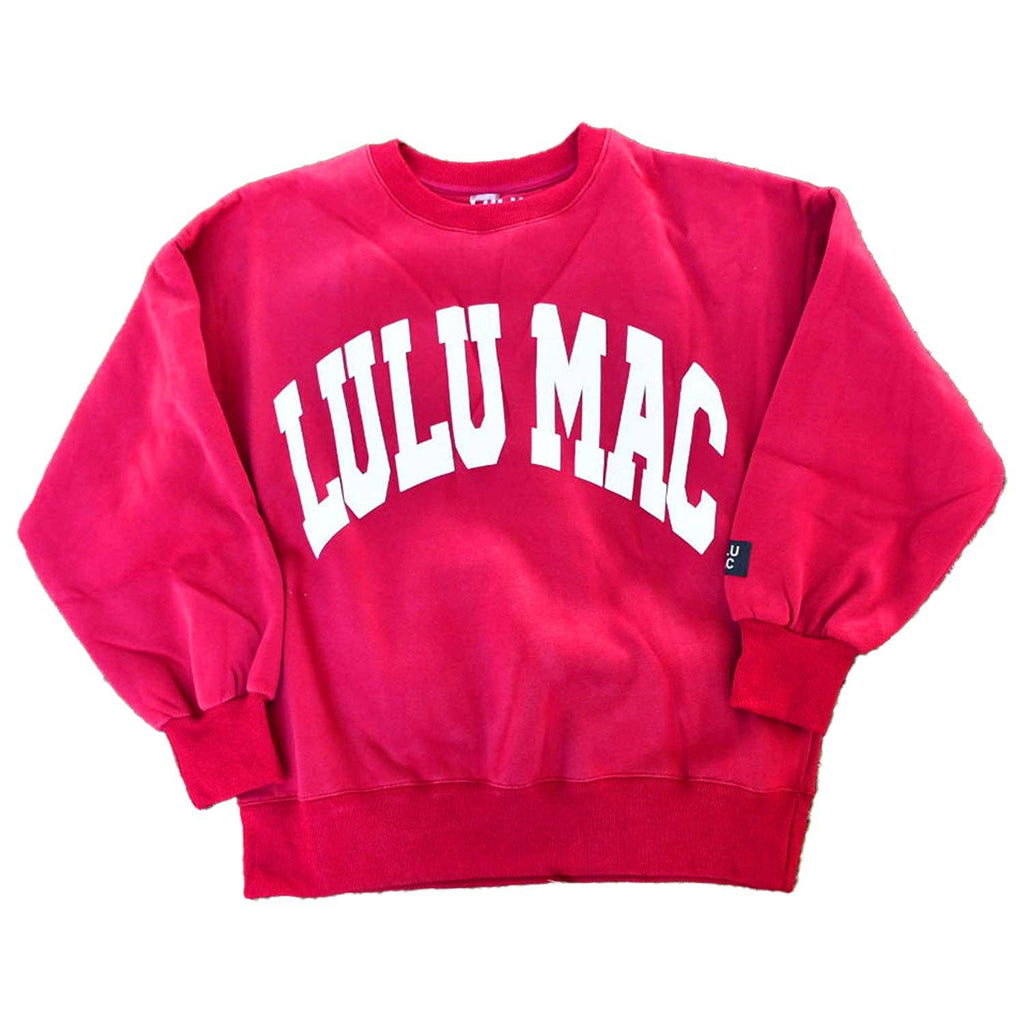 Lulu Mac Sweatshirt Crimson/White - Puff: Crimson/White / X-small
