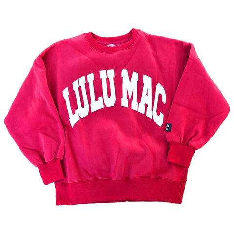 Lulu Mac Sweatshirt Crimson/White - Puff: Crimson/White / X-small