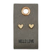 Leather Tag  Earrings - Heart