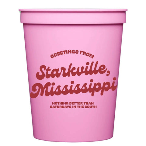 Greetings From Starkville Mississippi Stadium Cups