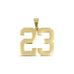 18K Gold Sport Number Pendant