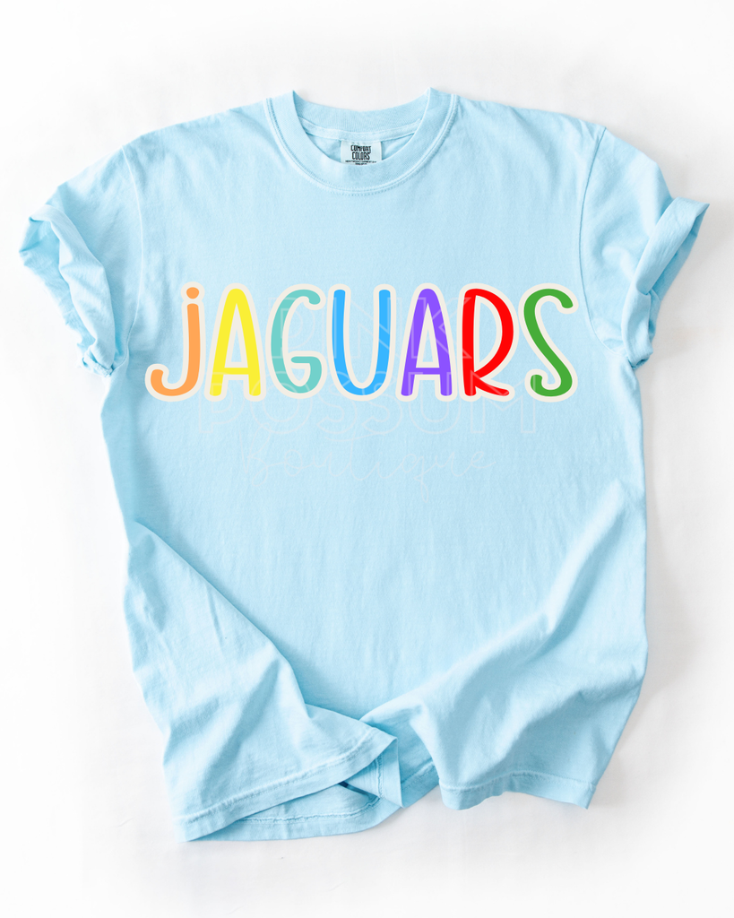 Rainbow Jaguars T-shirt -Chambray
