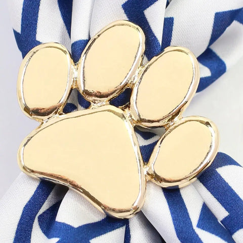 Sally Scarf Slide Paw Print - Gold